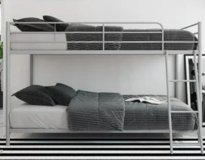 Litera junior contemporánea/moderna pequeña espacio doble sobre doble, plateada Foto 1 de 3