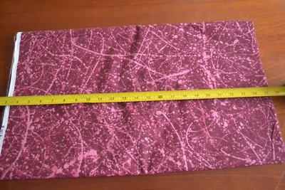 By 1/2 Yd, Vintage, Pink Splatters on Red Quilt Cotton, Blank Textiles/1997,N552 - Image 1 of 4