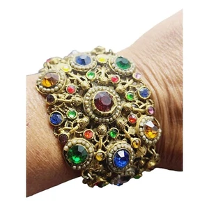 Vintage Spectacular Austro-Hungarian Jeweled Bracelet (A2207) - Picture 1 of 16