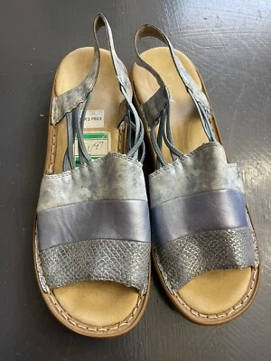 Reiker 41 Blue Sandals Comfort Open Toe Sling Back NWT $105 - Image 1 of 4