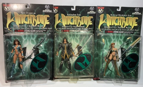 WITCHBLADE Action Figures LOT OF 3 Sara Pezzini Nottingham Medieval Witchblade 3 Cover