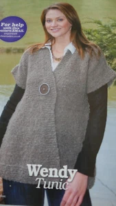 Knitting Pattern -Lady's Simple Tunic Cardigan In Chunky - Sizes 32-44in - Picture 1 of 1