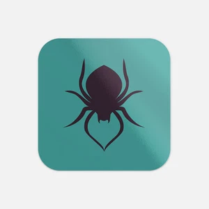 Retro Cartoon Halloween Button Label Spider Vinyl Sticker Decal - Picture 1 of 1