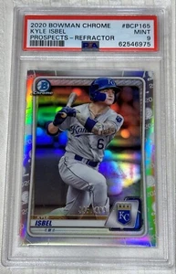 2020 Bowman Chrome Prospects Kyle Isbel Refractor /499 Royals #BCP-165 PSA 9 - Picture 1 of 2