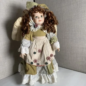 Bambola in porcellana House of Lloyd con ali in tessuto e supporto - Foto 1 di 7