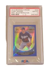 PSA 10 2013 Bowman Chrome Mini Corey Seager Blue Refractor #'d 77/99