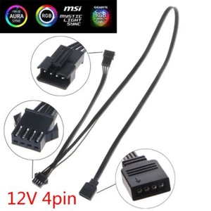 12V 4Pin PC for Fan LED Strip Extension Cord Line Wire for Giga RGB Motherb - Picture 1 of 8