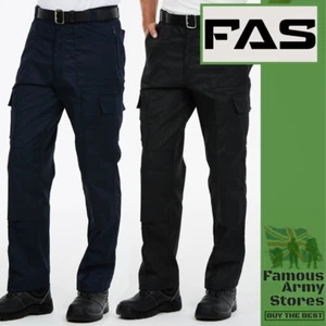 Mens Action Trousers With Zipped Knee Pad Pockets Workwear Safety Pants Unisex - Picture 1 of 5