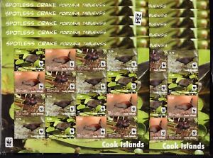 GI COOK ISLANDS 2014 - MNH - WWF - BIRDS - 10 SHEETS - 40 SETS