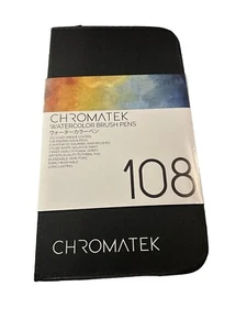 CHROMATEK 108 Watercolor Pens Set - 15 Page Pad & Online Video Tutorial Series