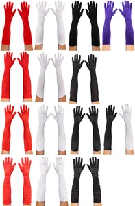 ADULTS ELBOW GLOVES VARIATION 1920S FLAPPER DRESS ACCESSORY LADIES FANCY DRESS - Picture 1 of 15