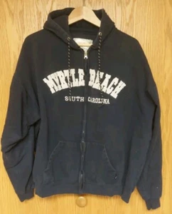Myrtle Beach S.C. Pacific & Co Blue Hoodie full Zip VGC FREE SHIPPING C&ODER FRE - Picture 1 of 13