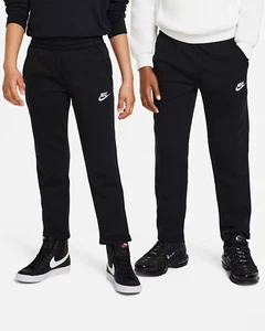 NIKE Sportswear Boys SMALL Club Fleece Open Hem Pants - Picture 1 of 6