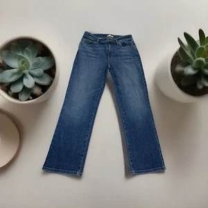 Eileen Fisher Womens 8 Blue Jeans Organic Cotton Denim High Waist Straight Leg - Picture 1 of 7