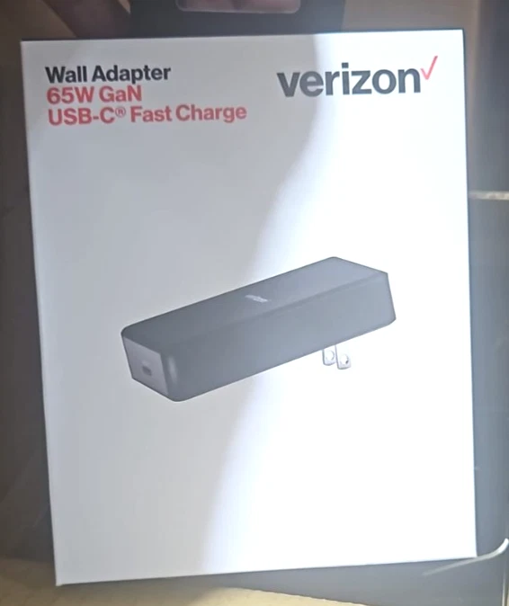 Adaptador de Pared Verizon 65W GaN USB-C Carga Rápida NUEVO Foto 1 de 3