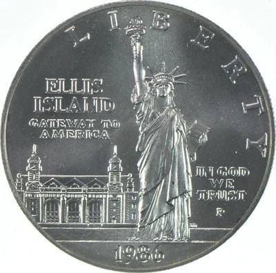 1986-P Unc Statue of Liberty Commemorative Silver Dollar $1 *0722 - Image 1 of 3