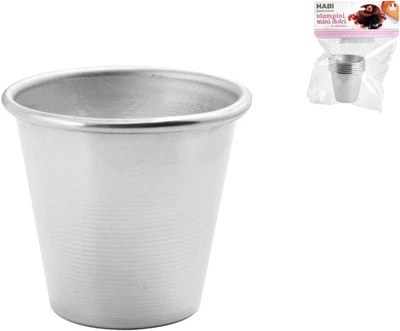 Art172 Confezione 6 Formine Alluminio Babà, 6X6 Cm, Argento, 6 Unità - Immagine 1 di 4