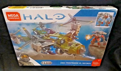 NEW HALO MEGA CONSTRUX UNSC FROSTRAVEN VS DECIMUS 1489pc BUILDING SET, FVK38, 8+ - Image 1 of 4