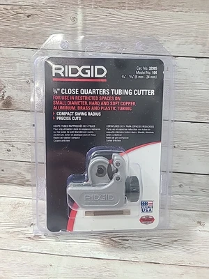 Ridgid 32985 Model 104 Close Quarters Tubing Cutter, 3/16-inch To 15/16-inch Tub - Image 1 of 2