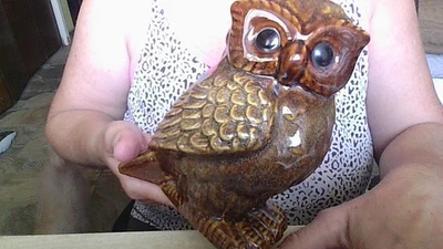 ESTATUA DE BÚHO Vidrio Marrón Hobby Lobby 2014 DECORACIÓN DE MESA DE OTOÑO 6.5" Alto NUEVO EXCELENTE ESTADO Foto 1 de 4