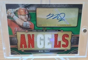 2024 Topps Triple Threads Baseball Mike Trout Green Relic Auto Autograph /18 - Picture 1 of 2