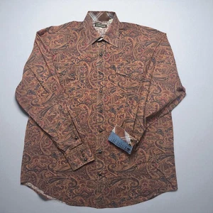 Stetson Western Shirt Paisley Pearl Snap Size XL Men’s Long Sleeve Cowboy Rodeo - Picture 1 of 19
