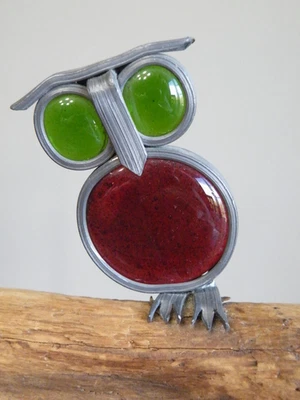 DE COLECCIÓN Vitral BÚHO ATRAPASOL ATRAPASOL en BASE DE MADERA Envío Gratis Foto 1 de 4