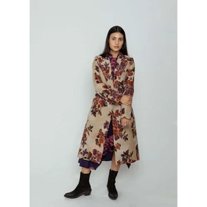 smythe abrigo solapa pico otoño floral talla US6 - Imagen 1 de 9