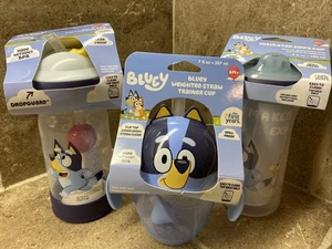 3 PACK Bluey Cups Sip & See Toddler Water Bottle, Trainer Cup, Insulated Cup - Picture 1 of 7
