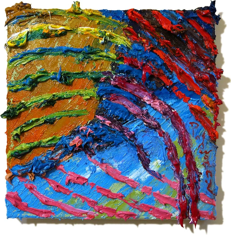 ORIGINAL OIL█PAINTING VINTAGE ART█SIGNED IMPRESSIONIST POP█ABSTRACT MODERN DECO - image 1 of 4