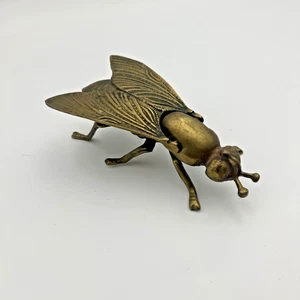 Vintage Tobacciana Messing Aschenbecher Fliege Biene Wespe - Metall 7 cm  - Bild 1 von 7