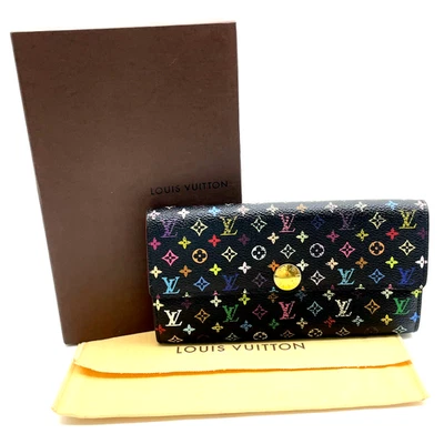 Auth Louis Vuitton Monogram Sarah Multicolor Noir Wallet M93533 W/B/D i100649 - Image 1 of 4