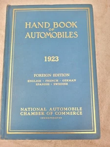 Hand Book Of Automobiles 1923 Foreign Edition National Auto Chamber Of Commerce  - Picture 1 of 20