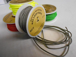 5' BCY #24 GREY/SILVER D Loop Materiel! Compound Bow String Release Loop - Picture 1 of 1