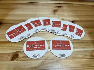 Budweiser Draught Beer Brew Coasters Retro 1947 It Lives With Good Taste x10 - Picture 1 of 6