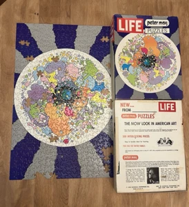 LIFE 1970 Peter Max Zodiac Puzzle Series Retro Psychedelic 19pc Missing PM5 - Picture 1 of 18