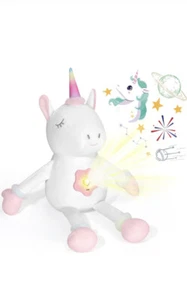 17” Light Up Unicorn Stuffed Animals Soft Plush Toy With Projector Colorful LED - Picture 1 of 10