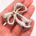 925 Sterling Silver Vintage Mexico Ribbon Bow Design Pin Brooch