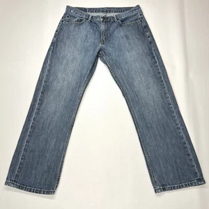Levis Jeans Mens 34X30 Blue 559 Relaxed Straight Fit Denim Washed Faded Worn Y2K - Picture 1 of 19
