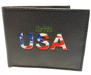 Schwarze Geldbörse USA Print Bi-Fold - Bild 1 von 9