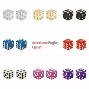 Dice Valve Caps New For Lowrider BMX Chopper Bikes ALL COLORS! - Picture 1 of 9