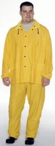 NEU Lacrosse groß 3-teilig. PVC Herren oder Damen wasserdichte Jacke Hose Kapuze 8045 - Bild 1 von 4