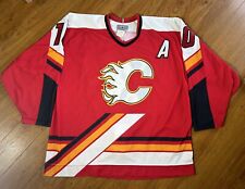 Vintage Authentic CCM Calgary Flames Pedestal Gary Roberts Jersey NHL Hockey 52