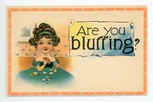 "Stai bluffando?" Cartolina in lino sexy fumetto - Foto 1 di 2
