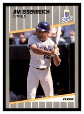 1989 Fleer Update #U-38 JIM EISENREICH Kansas City Royals ~B1S