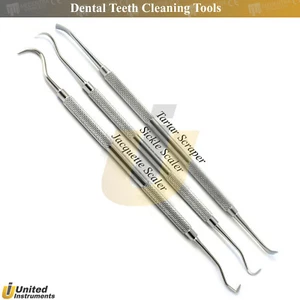 Periodontal Sickle Scaler Set Of 3 Dental Jacquette Towner Tartar Plaque Remover - Picture 1 of 4