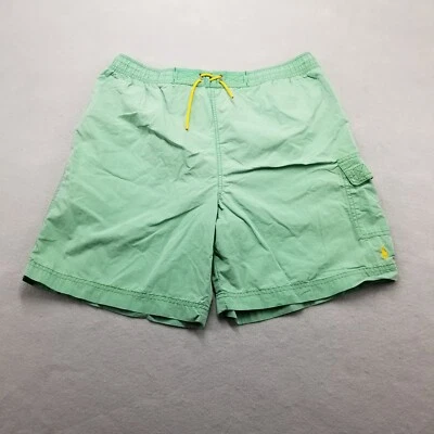 Baús de natação polo esporte tamanho G verde forrado cordão amarelo pônei - Imagem 1 de 4