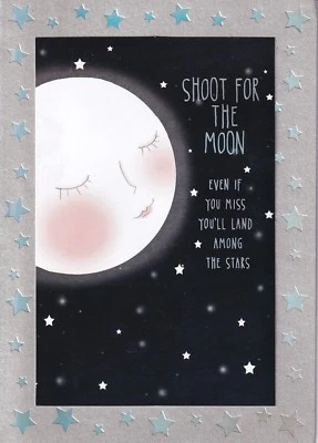 PAPYRUS GRADUATION CARD NIP MSRP $5.95 MOON CARD (K4) - Image 1 of 3