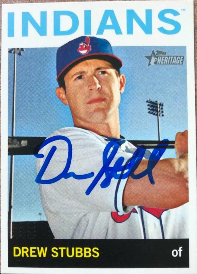 Drew Stubbs autografado 2013 Topps Heritage #260 - Imagem 1 de 1