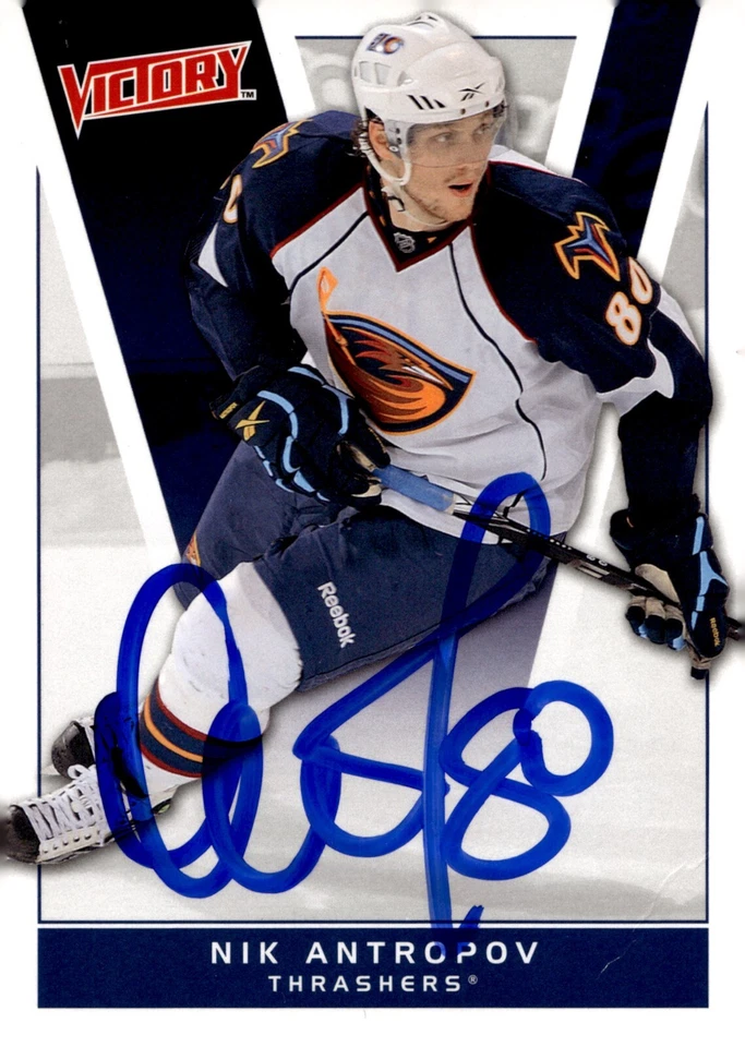 Nik Antropov - Signed 2010-11 Upper Deck Victory Card #6 - Image 1 of 2